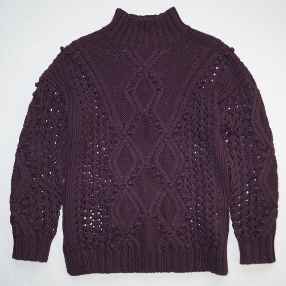 525 America Sweaters - 525 America Women's Mixed Knit Oversized Pullover